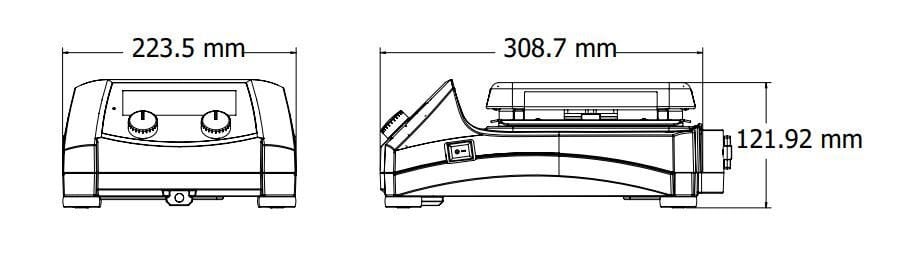 Ohaus Guardian 5000 Serisi e-G51HP07C Model Dijital Isıtıcı, Ortam+5-500°C, 15 litre, 178 x 178 mm Seramik Plate