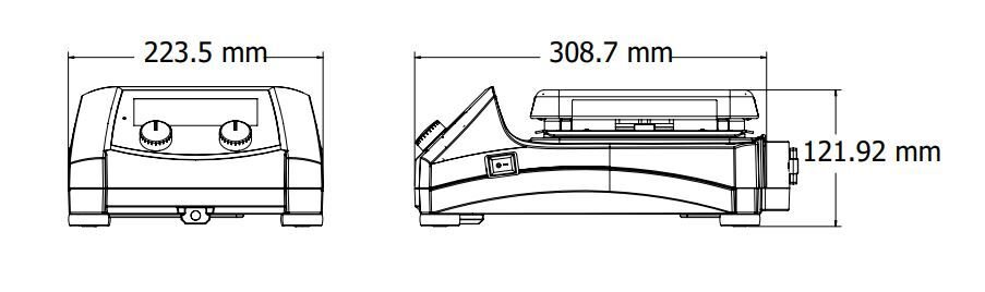 Ohaus Guardian 5000 Serisi e-G51HP07C Model Dijital Isıtıcı, Ortam+5-500°C, 15 litre, 178 x 178 mm Seramik Plate