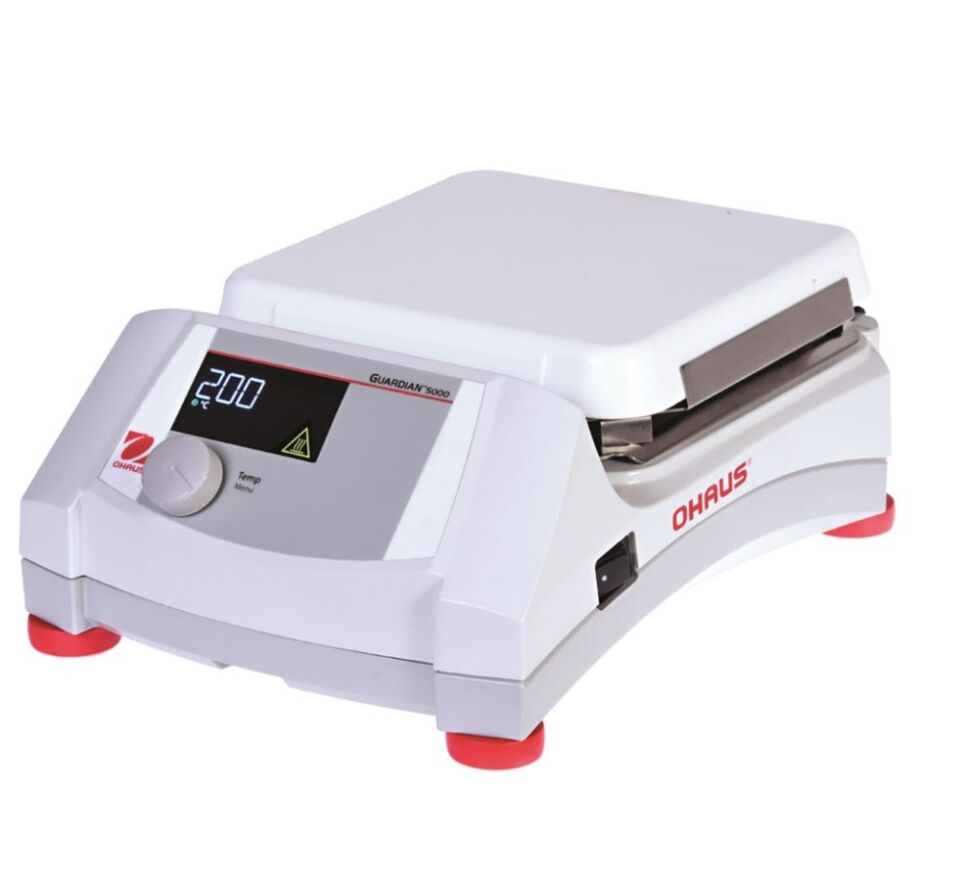 Ohaus Guardian 5000 Serisi e-G51HP07C Model Dijital Isıtıcı, Ortam+5-500°C, 15 litre, 178 x 178 mm Seramik Plate