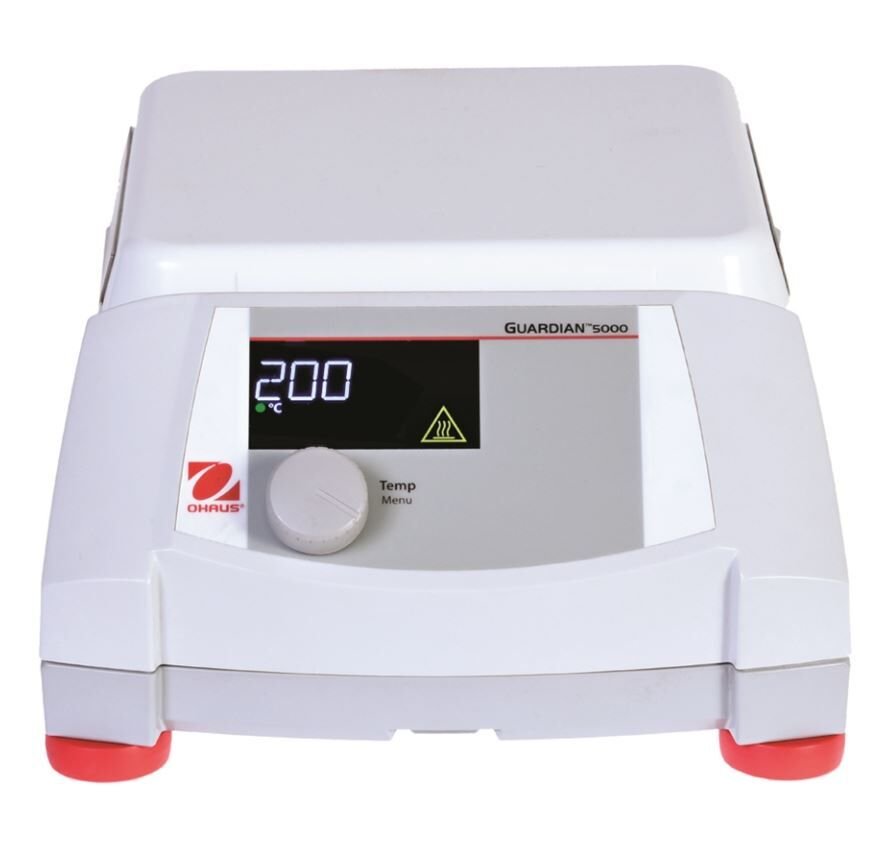 Ohaus Guardian 5000 Serisi e-G51HP07C Model Dijital Isıtıcı, Ortam+5-500°C, 15 litre, 178 x 178 mm Seramik Plate