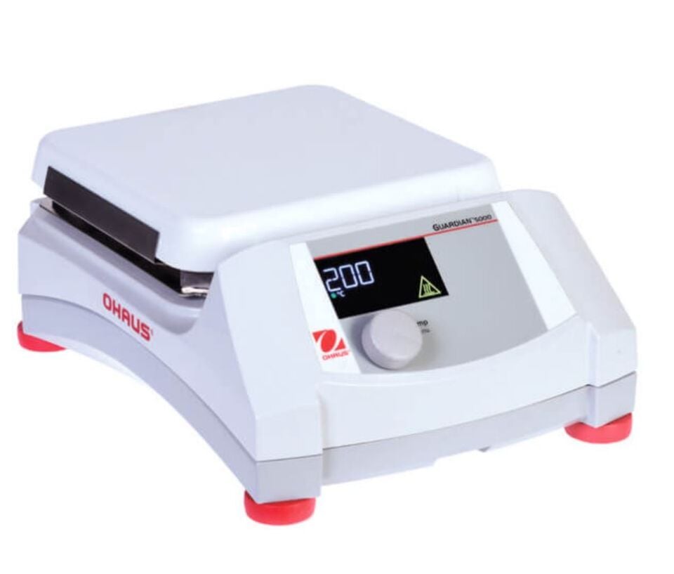 Ohaus Guardian 5000 Serisi e-G51HP07C Model Dijital Isıtıcı, Ortam+5-500°C, 15 litre, 178 x 178 mm Seramik Plate