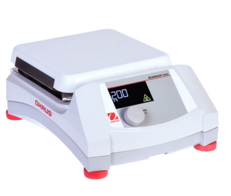 Ohaus Guardian 5000 Serisi e-G51HP07C Model Dijital Isıtıcı, Ortam+5-500°C, 15 litre, 178 x 178 mm Seramik Plate
