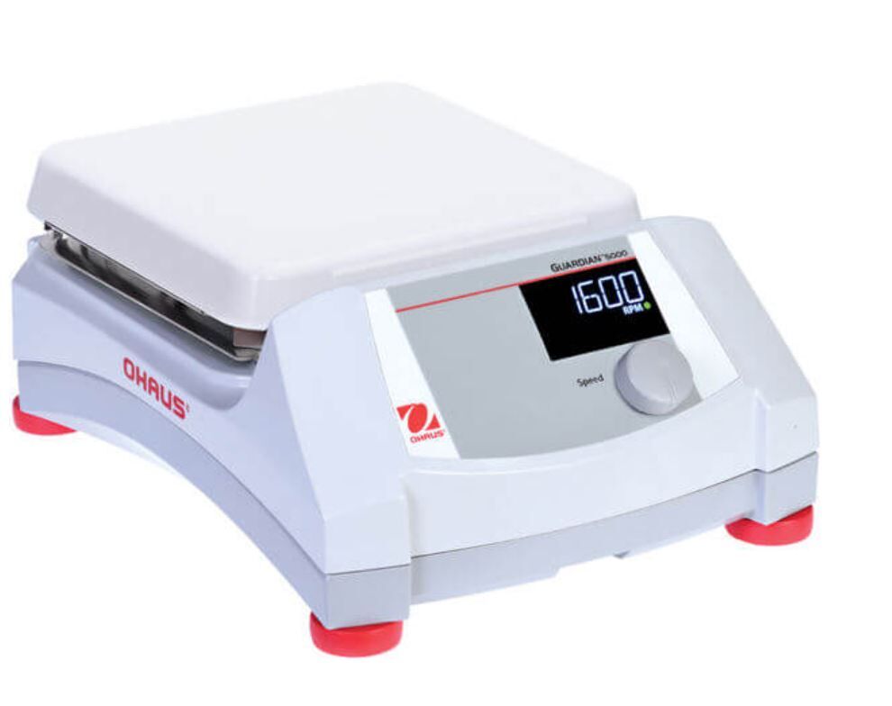 Ohaus Guardian 5000 Serisi e-G51ST07C Model Dijital Manyetik Karıştırıcı, 60 - 1600 rpm, 15 litre, 178 x 178 mm Seramik Plate