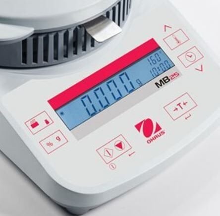 Ohaus MB25 Model Nem Tayin Cihazı, 110 g, 50 - 160 °C, Okunabilirlik 5 mg / 0.05%