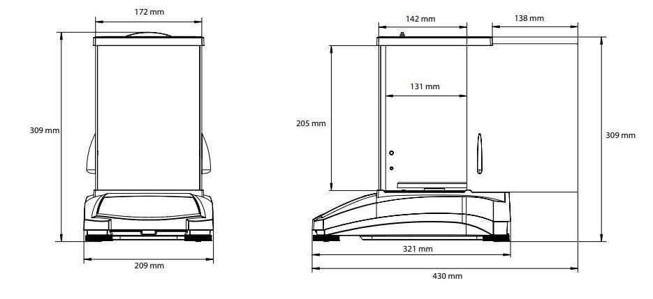 Ohaus Pioneer Serisi PX225D Model Semi-Mikro Terazi, 82 g/220 g Kapasite, 0,01 / 0,1 mg Hassasiyet