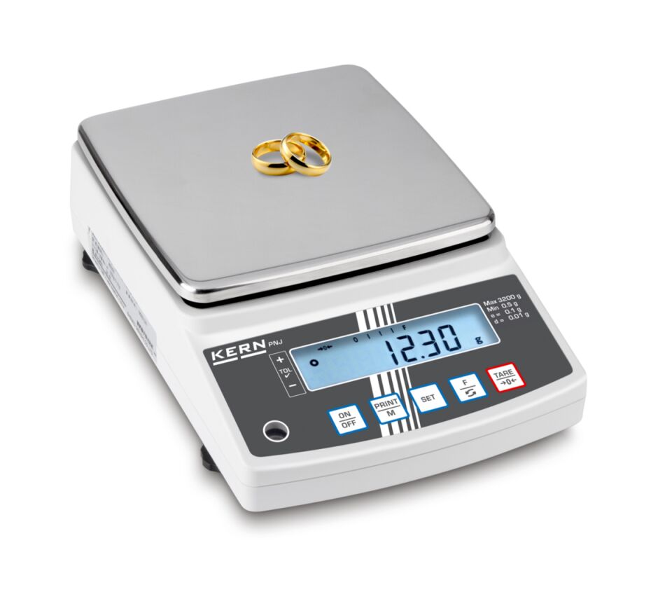 Kern PNJ 3000-2M Model Hassas Terazi, 3200 g Kapasite, 0,01 g Okunabilirlik