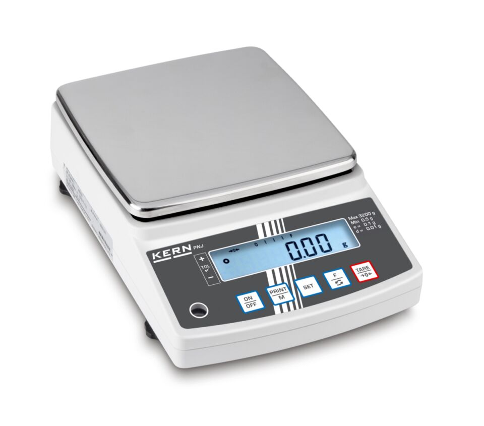 Kern PNJ 3000-2M Model Hassas Terazi, 3200 g Kapasite, 0,01 g Okunabilirlik