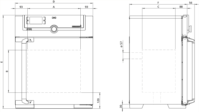 Memmert UN30 Model Etüv, Doğal Hava Dolaşımlı, 32 Litre, Ortam Sıcaklığı+5 - 300°C