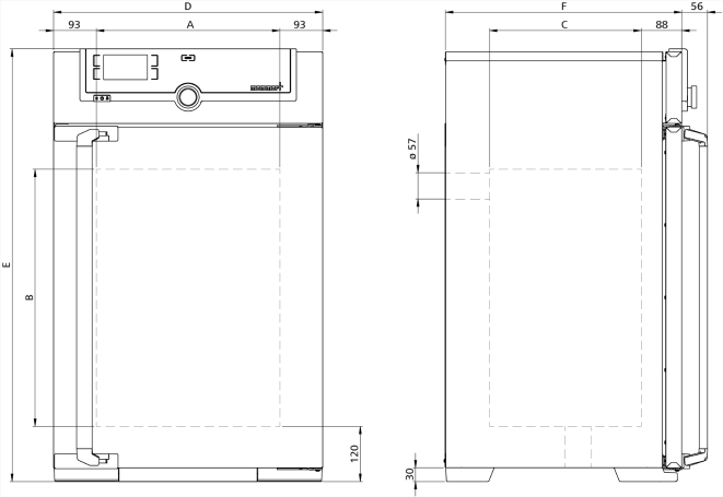 Memmert UN75 Model Etüv, Doğal Hava Dolaşımlı, 74 Litre, Ortam Sıcaklığı+5 - 300°C