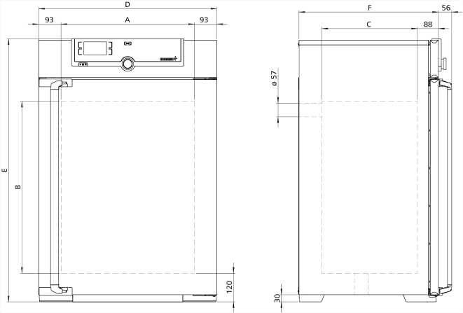 Memmert UN160 Model Etüv, Doğal Hava Dolaşımlı, 161 Litre, Ortam Sıcaklığı+5 - 300°C