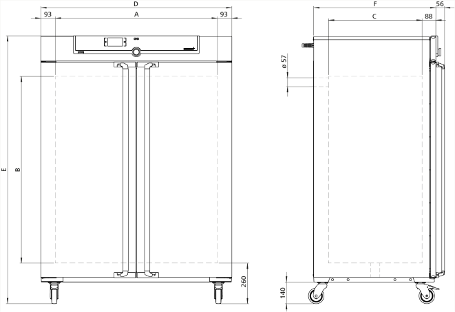 Memmert UN750 Model Etüv, Doğal Hava Dolaşımlı, 749 Litre, Ortam Sıcaklığı+5 - 300°C