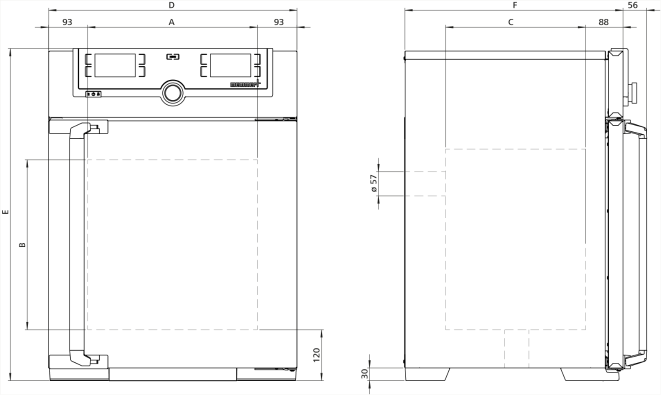 Memmert UN55Plus Model Etüv, Doğal Hava Dolaşımlı, 53 Litre, Ortam Sıcaklığı+5 - 300°C