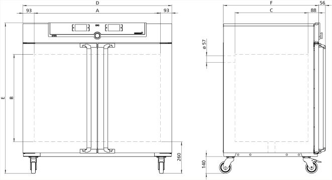 Memmert UN450Plus Model Etüv, Doğal Hava Dolaşımlı, 449 Litre, Ortam Sıcaklığı+5 - 300°C