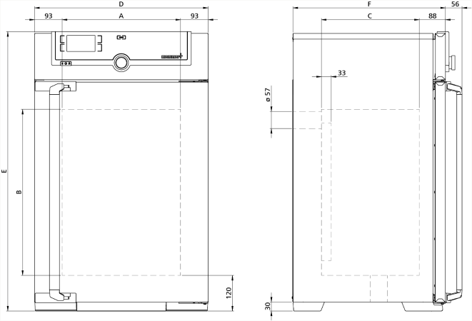 Memmert UF75 Model Fanlı Etüv, 74 Litre, Ortam Sıcaklığı+10 - 300°C | Zorlamalı Hava Sirkülasyonlu Laboratuvar Etüvü