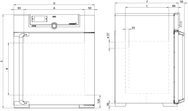 Memmert UF110 Model Fanlı Etüv, 108 Litre, Ortam Sıcaklığı+10 - 300°C | Zorlamalı Hava Sirkülasyonlu Laboratuvar Etüvü