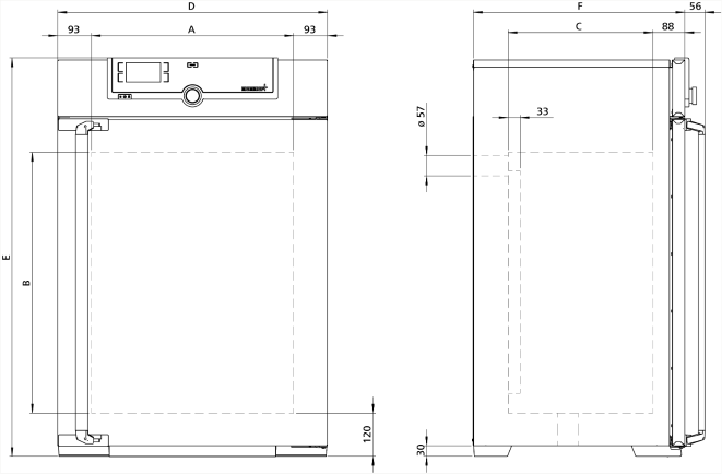 Memmert UF160 Model Fanlı Etüv, 161 Litre, Ortam Sıcaklığı+10 - 300°C | Zorlamalı Hava Sirkülasyonlu Laboratuvar Etüvü