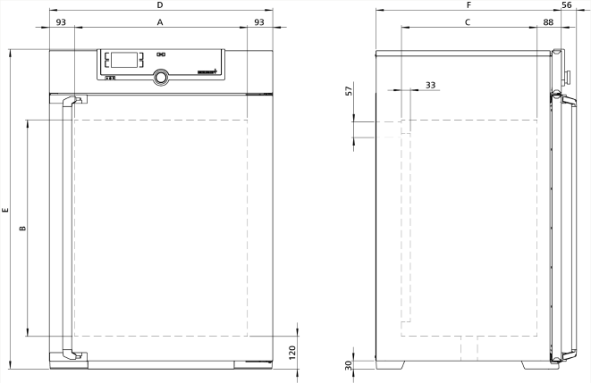 Memmert UF260 Model Fanlı Etüv, 256 Litre, Ortam Sıcaklığı+10 - 300°C | Zorlamalı Hava Sirkülasyonlu Laboratuvar Etüvü