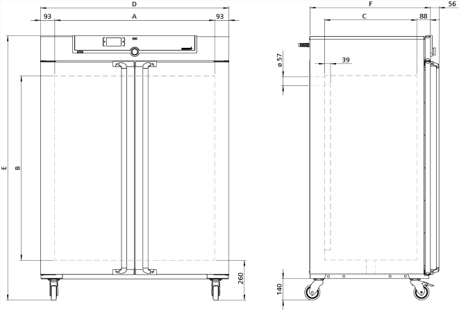 Memmert UF750 Model Fanlı Etüv, 749 Litre, Ortam Sıcaklığı+10 - 300°C | Zorlamalı Hava Sirkülasyonlu Laboratuvar Etüvü