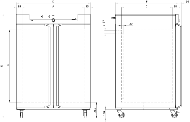 Memmert UF1060 Model Fanlı Etüv, 1060Litre, Ortam Sıcaklığı+10 - 300°C | Zorlamalı Hava Sirkülasyonlu Laboratuvar Etüvü
