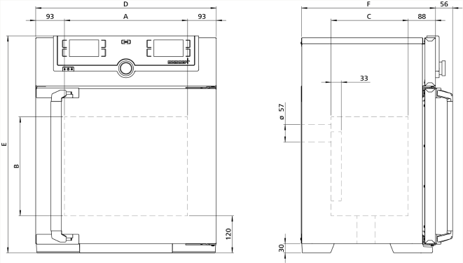 Memmert UF30Plus Model Fanlı Etüv, 32 Litre, Ortam Sıcaklığı+10 - 300°C | Zorlamalı Hava Sirkülasyonlu Laboratuvar Etüvü