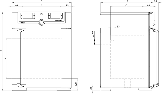 Memmert UF55Plus Model Fanlı Etüv, 53 Litre, Ortam Sıcaklığı+10 - 300°C | Zorlamalı Hava Sirkülasyonlu Laboratuvar Etüvü