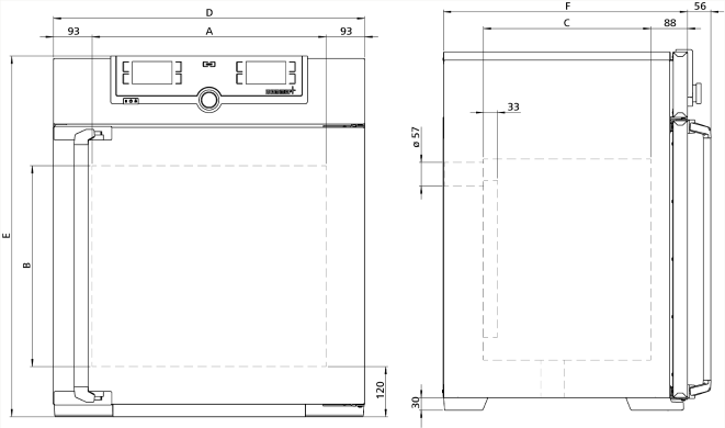 Memmert UF110Plus Model Fanlı Etüv, 108 Litre, Ortam Sıcaklığı+10 - 300°C | Zorlamalı Hava Sirkülasyonlu Laboratuvar Etüvü