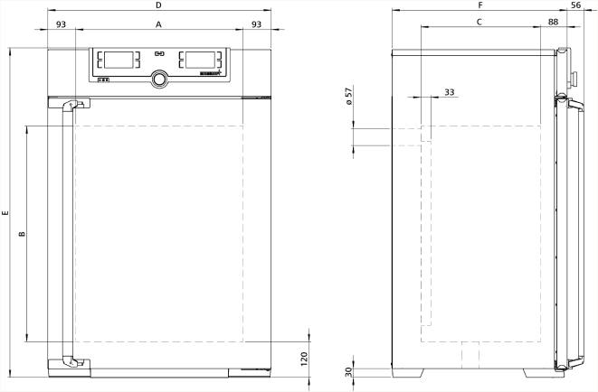 Memmert UF160Plus Model Fanlı Etüv, 161 Litre, Ortam Sıcaklığı+10 - 300°C | Zorlamalı Hava Sirkülasyonlu Laboratuvar Etüvü