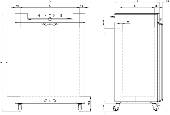 Memmert UF750Plus Model Fanlı Etüv, 749 Litre, Ortam Sıcaklığı+10 - 300°C | Zorlamalı Hava Sirkülasyonlu Laboratuvar Etüvü