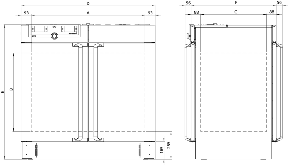 Memmert UF450TS Model Pass-Through (Geçişli) Etüv, 449 Litre, Ortam Sıcaklığı+10 - 250°C | Temiz Oda ve Kontrollü Isıtma Uygulamaları