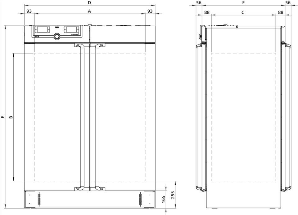 Memmert UF750TS Model Pass-Through (Geçişli) Etüv, 749 Litre, Ortam Sıcaklığı+10 - 250°C | Temiz Oda ve Kontrollü Isıtma Uygulamaları